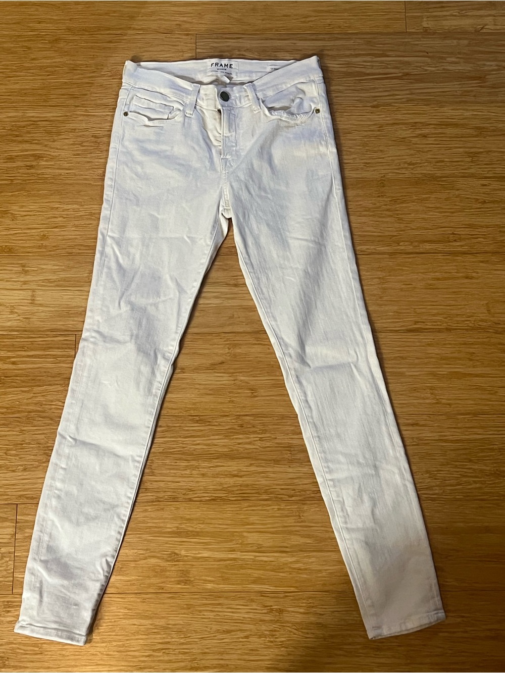 Frame Denim Slim White Skinny Jeans for Women